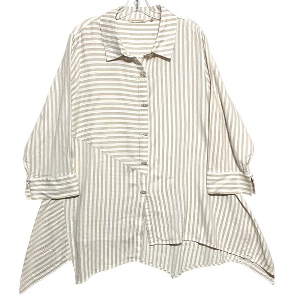 Soft Surroundings Tops - Soft Surroundings Standout Asymmetrical Tunic Top Womens Plus 1X Lagenlook Boho